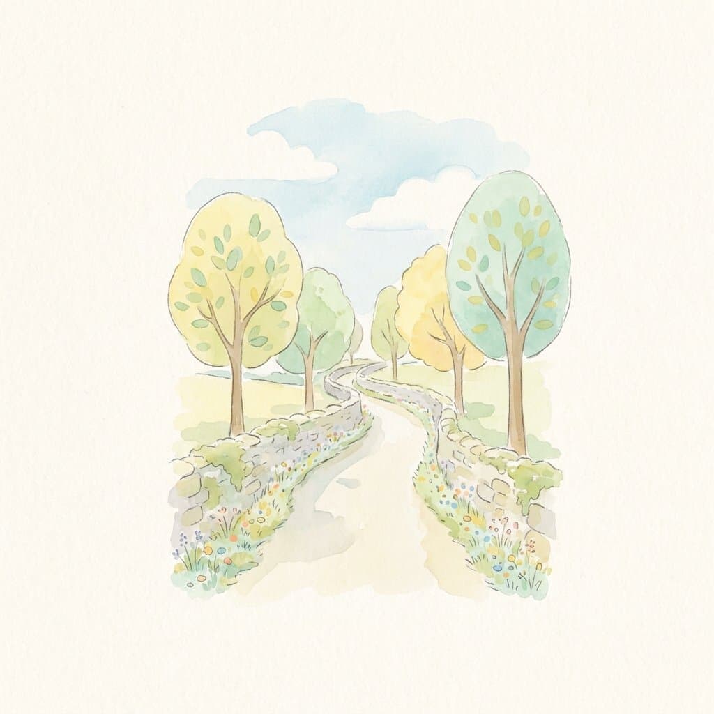 lane flashcard illustration