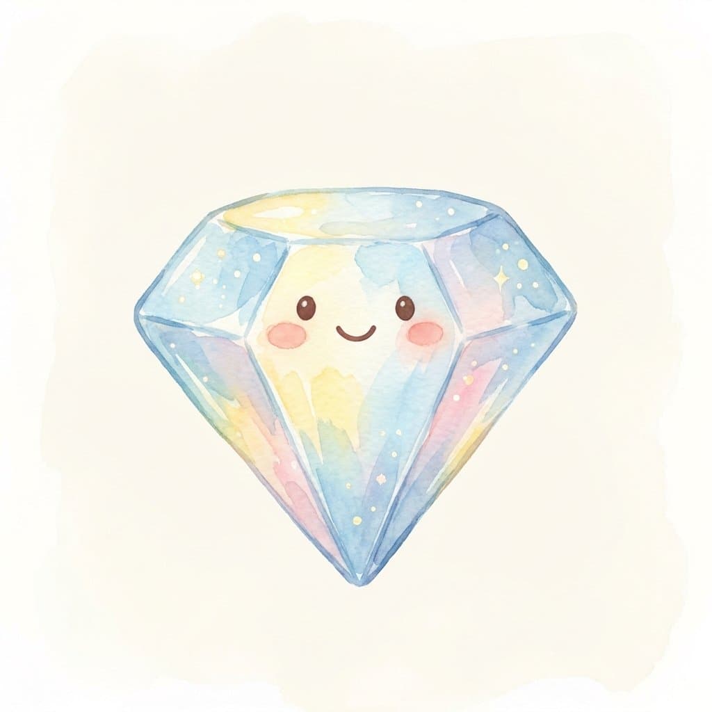 diamond flashcard illustration