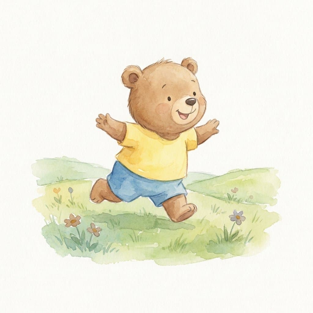 run flashcard illustration